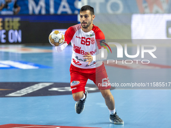 Yoav Lumbroso is playing during the  EHF Champions League Men match between  Orlen Wisla Plock and Dinamo Bucuresti in Plock, Poland on Sept...