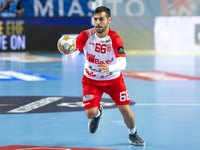 Yoav Lumbroso is playing during the  EHF Champions League Men match between  Orlen Wisla Plock and Dinamo Bucuresti in Plock, Poland on Sept...