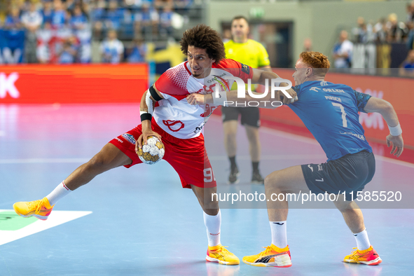 Ali Ismail Mohamed Zeinelabedin Ali and Tomas Piroch are playing during the  EHF Champions League Men match between  Orlen Wisla Plock and D...