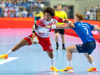 Ali Ismail Mohamed Zeinelabedin Ali and Tomas Piroch are playing during the  EHF Champions League Men match between  Orlen Wisla Plock and D...