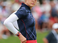 GAINESVILLE, VIRGINIA - SEPTEMBER 13: Nelly Korda of the United States waits on the second hole during Fourball Matches on Day One of the So...