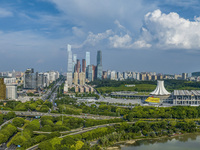 The newly decorated permanent site of the ASEAN Expo is in Nanning, Guangxi province, China, on September 15, 2024. (