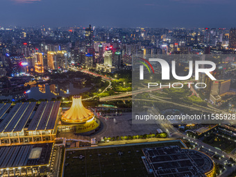 The newly decorated permanent site of the ASEAN Expo in Nanning, Guangxi province, China, on September 14, 2024. (