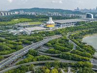 The newly decorated permanent site of the ASEAN Expo is in Nanning, Guangxi province, China, on September 15, 2024. (