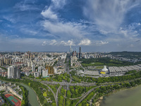 The newly decorated permanent site of the ASEAN Expo is in Nanning, Guangxi province, China, on September 15, 2024. (