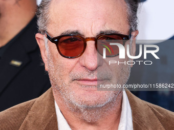 Andy Garcia arrives at the Los Angeles Premiere Of Apple TV+'s 'Wolfs' held at the TCL Chinese Theatre IMAX on September 18, 2024 in Hollywo...