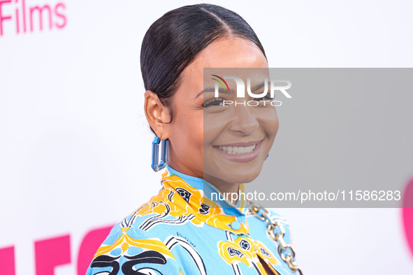 Christina Milian arrives at the Los Angeles Premiere Of Apple TV+'s 'Wolfs' held at the TCL Chinese Theatre IMAX on September 18, 2024 in Ho...