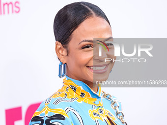 Christina Milian arrives at the Los Angeles Premiere Of Apple TV+'s 'Wolfs' held at the TCL Chinese Theatre IMAX on September 18, 2024 in Ho...