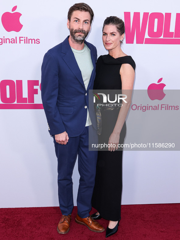 Jon Watts and Dianne McGunigle arrive at the Los Angeles Premiere Of Apple TV+'s 'Wolfs' held at the TCL Chinese Theatre IMAX on September 1...