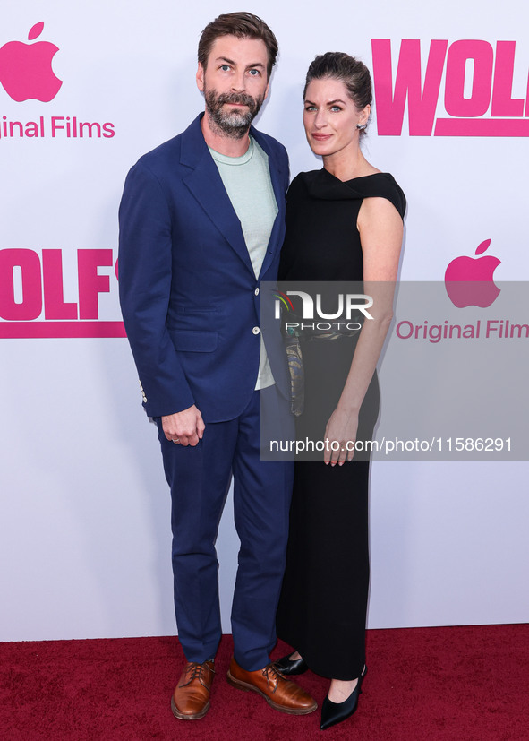 Jon Watts and Dianne McGunigle arrive at the Los Angeles Premiere Of Apple TV+'s 'Wolfs' held at the TCL Chinese Theatre IMAX on September 1...