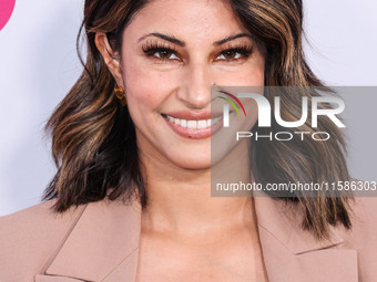 Richa Moorjani arrives at the Los Angeles Premiere Of Apple TV+'s 'Wolfs' held at the TCL Chinese Theatre IMAX on September 18, 2024 in Holl...