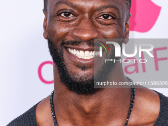 Aldis Hodge arrives at the Los Angeles Premiere Of Apple TV+'s 'Wolfs' held at the TCL Chinese Theatre IMAX on September 18, 2024 in Hollywo...