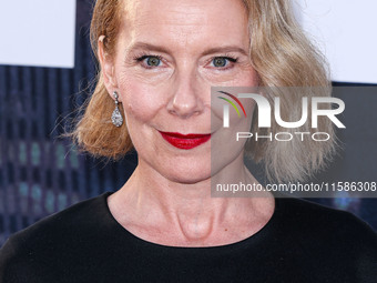 Amy Ryan arrives at the Los Angeles Premiere Of Apple TV+'s 'Wolfs' held at the TCL Chinese Theatre IMAX on September 18, 2024 in Hollywood,...