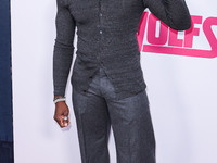 Aldis Hodge arrives at the Los Angeles Premiere Of Apple TV+'s 'Wolfs' held at the TCL Chinese Theatre IMAX on September 18, 2024 in Hollywo...