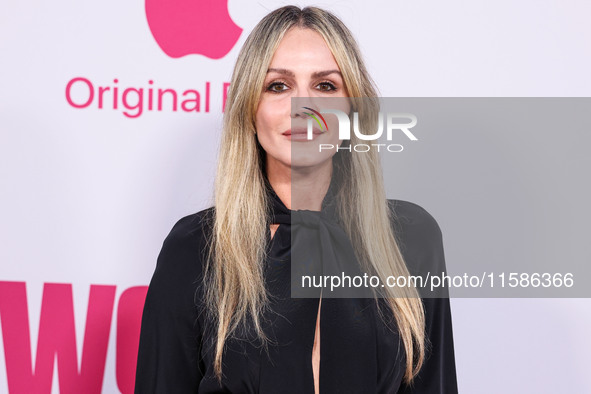 Monet Mazur arrives at the Los Angeles Premiere Of Apple TV+'s 'Wolfs' held at the TCL Chinese Theatre IMAX on September 18, 2024 in Hollywo...