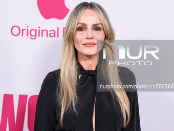 Monet Mazur arrives at the Los Angeles Premiere Of Apple TV+'s 'Wolfs' held at the TCL Chinese Theatre IMAX on September 18, 2024 in Hollywo...