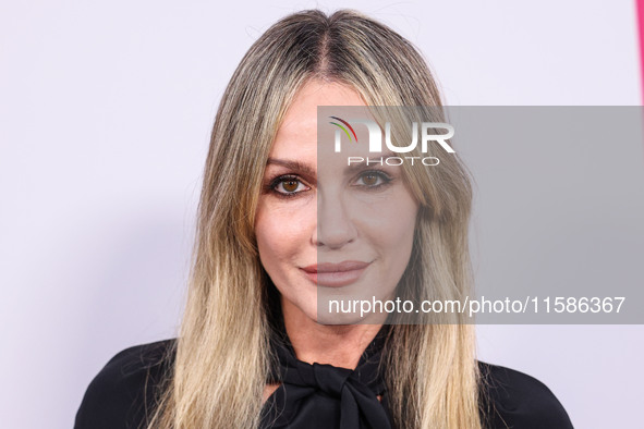 Monet Mazur arrives at the Los Angeles Premiere Of Apple TV+'s 'Wolfs' held at the TCL Chinese Theatre IMAX on September 18, 2024 in Hollywo...