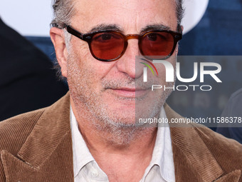 Andy Garcia arrives at the Los Angeles Premiere Of Apple TV+'s 'Wolfs' held at the TCL Chinese Theatre IMAX on September 18, 2024 in Hollywo...