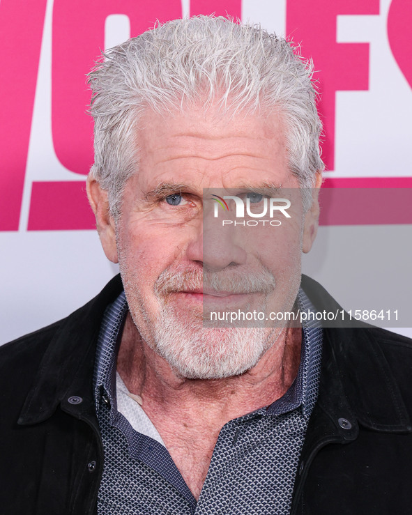 Ron Perlman arrives at the Los Angeles Premiere Of Apple TV+'s 'Wolfs' held at the TCL Chinese Theatre IMAX on September 18, 2024 in Hollywo...