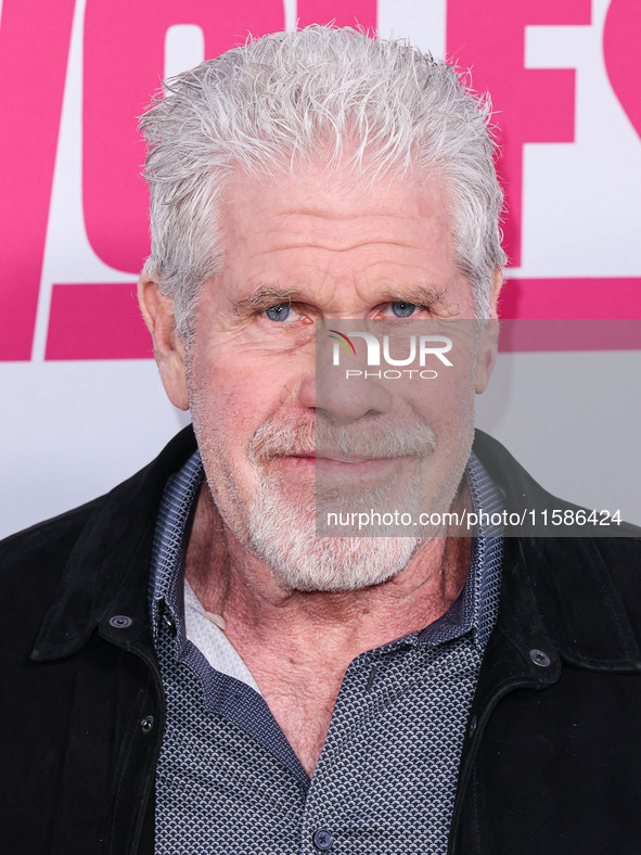 Ron Perlman arrives at the Los Angeles Premiere Of Apple TV+'s 'Wolfs' held at the TCL Chinese Theatre IMAX on September 18, 2024 in Hollywo...