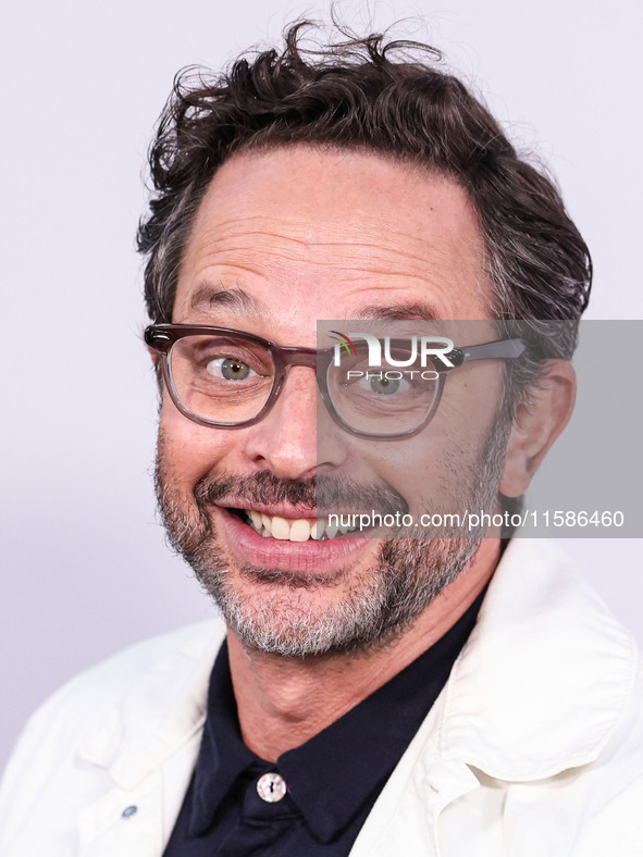 Nick Kroll arrives at the Los Angeles Premiere Of Apple TV+'s 'Wolfs' held at the TCL Chinese Theatre IMAX on September 18, 2024 in Hollywoo...