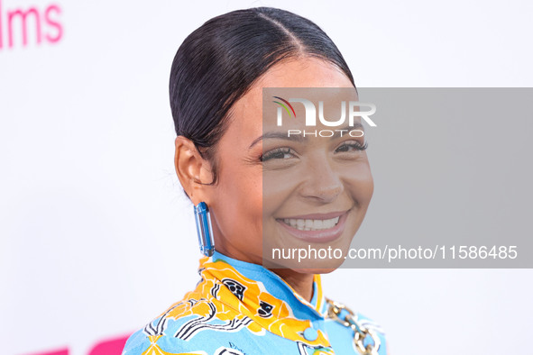 Christina Milian arrives at the Los Angeles Premiere Of Apple TV+'s 'Wolfs' held at the TCL Chinese Theatre IMAX on September 18, 2024 in Ho...