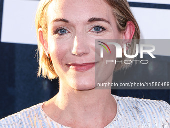 Annie McCain Engman arrives at the Los Angeles Premiere Of Apple TV+'s 'Wolfs' held at the TCL Chinese Theatre IMAX on September 18, 2024 in...