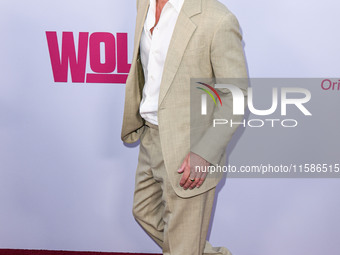 Brad Pitt arrives at the Los Angeles Premiere Of Apple TV+'s 'Wolfs' held at the TCL Chinese Theatre IMAX on September 18, 2024 in Hollywood...