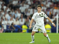 Arda Guler attacking midfield of Real Madrid and Turkey during the UEFA Champions League 2024/25 League Phase MD1 match between Real Madrid...