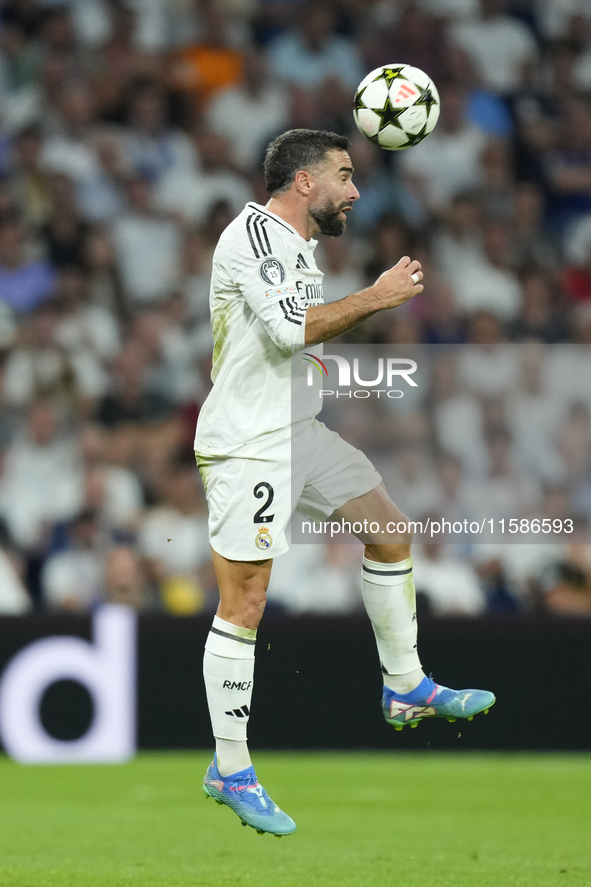 Daniel Carvajal right-back of Real Madrid and Spain during the UEFA Champions League 2024/25 League Phase MD1 match between Real Madrid C.F....