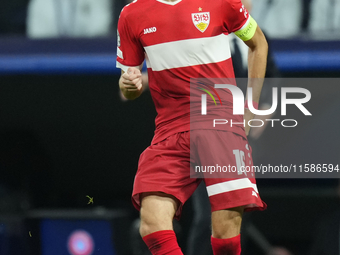 Atakan Karazor defensive midfield of Stuttgart and Turkiye during the UEFA Champions League 2024/25 League Phase MD1 match between Real Madr...