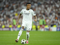 Eder Militao centre-back of Real Madrid and Brazil during the UEFA Champions League 2024/25 League Phase MD1 match between Real Madrid C.F....