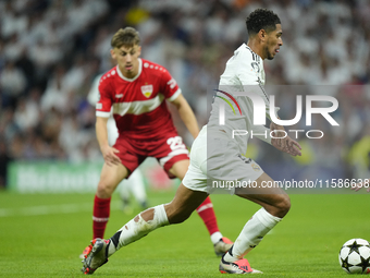 Jude Bellingham central midfield of Real Madrid and England during the UEFA Champions League 2024/25 League Phase MD1 match between Real Mad...