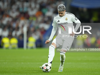 Federico Valverde central midfield of Real Madrid and Uruguay during the UEFA Champions League 2024/25 League Phase MD1 match between Real M...