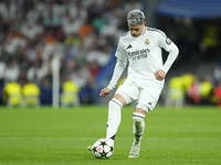 Federico Valverde central midfield of Real Madrid and Uruguay during the UEFA Champions League 2024/25 League Phase MD1 match between Real M...