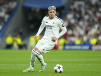 Federico Valverde central midfield of Real Madrid and Uruguay during the UEFA Champions League 2024/25 League Phase MD1 match between Real M...