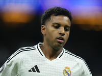 Rodrygo Goes right winger of Real Madrid and Brazil during the UEFA Champions League 2024/25 League Phase MD1 match between Real Madrid C.F....