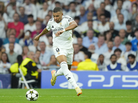 Kylian Mbappe centre-forward of Real Madrid and France during the UEFA Champions League 2024/25 League Phase MD1 match between Real Madrid C...