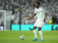 Aurelien Tchouameni defensive midfield of Real Madrid and France during the UEFA Champions League 2024/25 League Phase MD1 match between Rea...