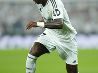 Vinicius Junior left winger of Real Madrid and Brazil during the UEFA Champions League 2024/25 League Phase MD1 match between Real Madrid C....