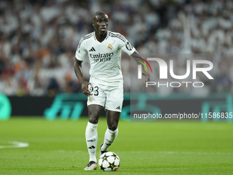 Ferland Mendy left-back of Real Madrid and France during the UEFA Champions League 2024/25 League Phase MD1 match between Real Madrid C.F. a...