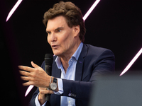 Carsten Maschmeyer, international startup investor, speaks at Media Park on the second day of Deutsche Telekom's Digital X event in Cologne,...