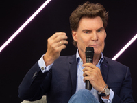 Carsten Maschmeyer, international startup investor, speaks at Media Park on the second day of Deutsche Telekom's Digital X event in Cologne,...