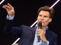 Carsten Maschmeyer, international startup investor, speaks at Media Park on the second day of Deutsche Telekom's Digital X event in Cologne,...