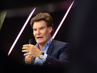 Carsten Maschmeyer, international startup investor, speaks at Media Park on the second day of Deutsche Telekom's Digital X event in Cologne,...