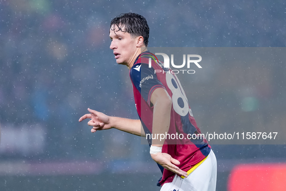 Giovanni Fabbian of Bologna FC during the UEFA Champions League 2024/25 League Phase MD1 match between Bologna FC and FC Shakhtar Donetsk at...