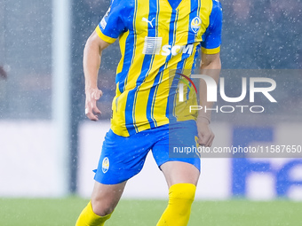 Dmytro Kryskiv of FC Shakhtar Donetsk during the UEFA Champions League 2024/25 League Phase MD1 match between Bologna FC and FC Shakhtar Don...