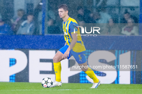 Valeriy Bondar of FC Shakhtar Donetsk during the UEFA Champions League 2024/25 League Phase MD1 match between Bologna FC and FC Shakhtar Don...