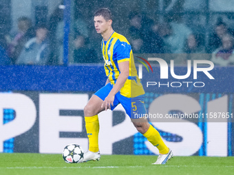 Valeriy Bondar of FC Shakhtar Donetsk during the UEFA Champions League 2024/25 League Phase MD1 match between Bologna FC and FC Shakhtar Don...