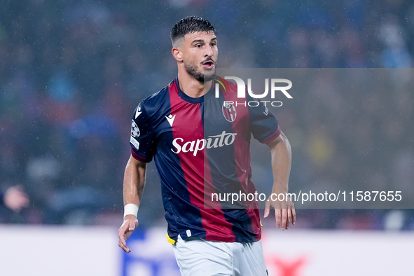 Riccardo Orsolini of Bologna FC looks on during the UEFA Champions League 2024/25 League Phase MD1 match between Bologna FC and FC Shakhtar...